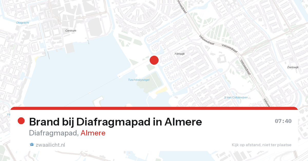 Brand bij Diafragmapad in Almere — 12 mei 2026