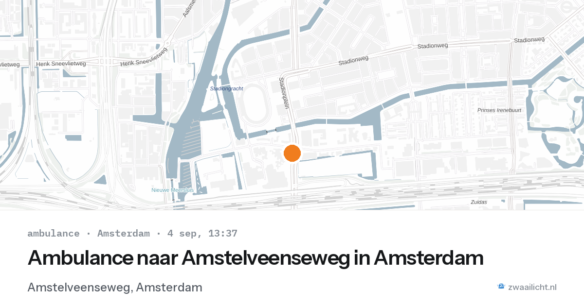 Ambulance naar Amstelveenseweg in Amsterdam — 4 sep 2026