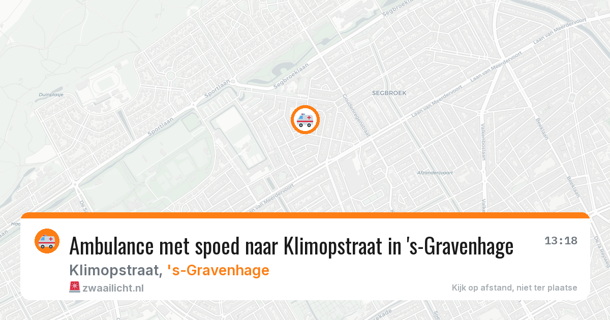 Ambulance met spoed naar Klimopstraat in 's-Gravenhage — 5 mei 2026