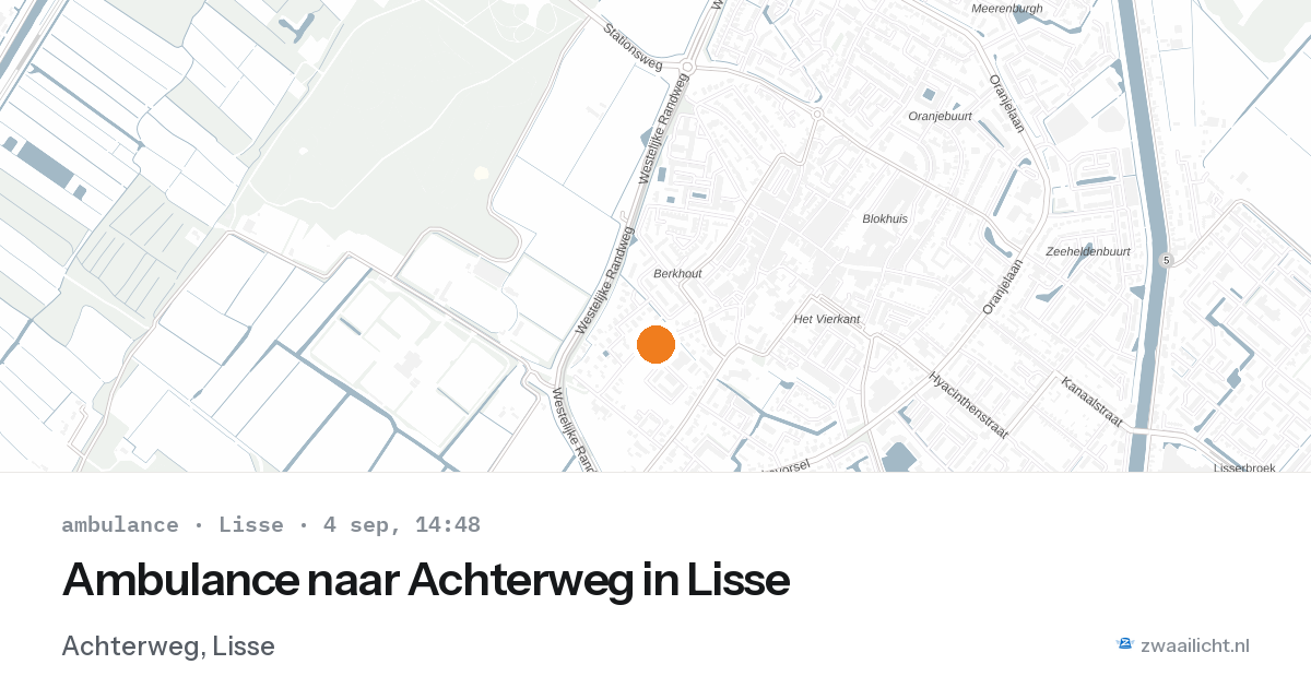 Ambulance naar Achterweg in Lisse — 4 sep 2026