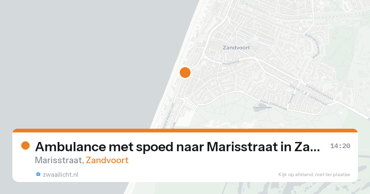 Ambulance met spoed naar Marisstraat in Zandvoort — 7 feb 2026