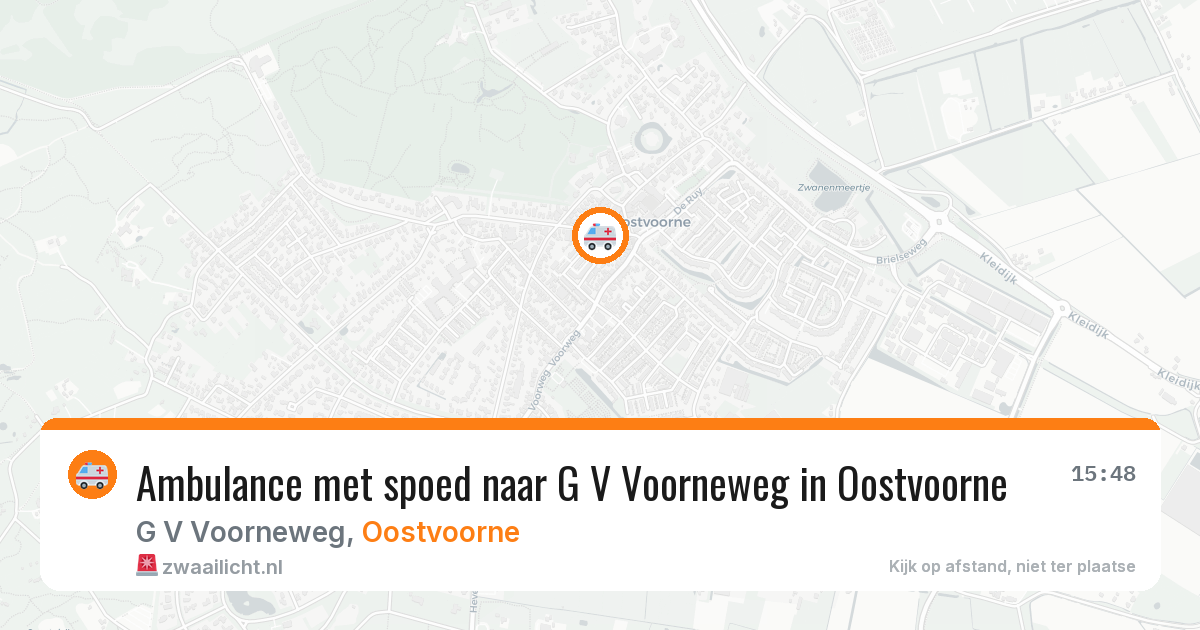 Ambulance met spoed naar G V Voorneweg in Oostvoorne — 21 apr 2026