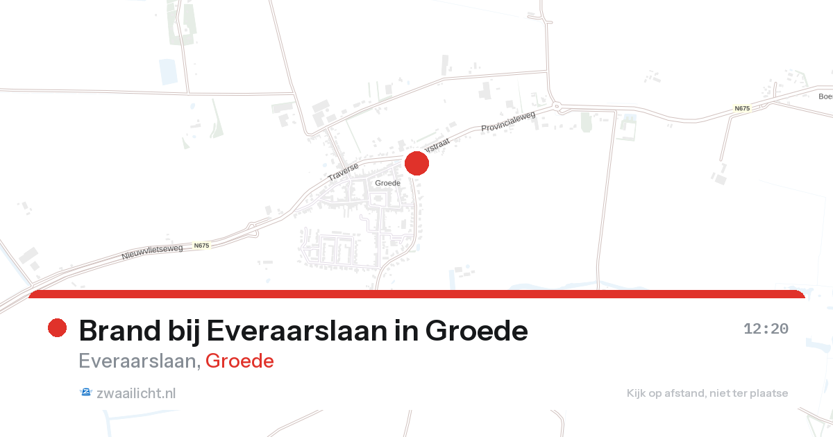 Brand bij Everaarslaan in Groede — 13 aug 2026