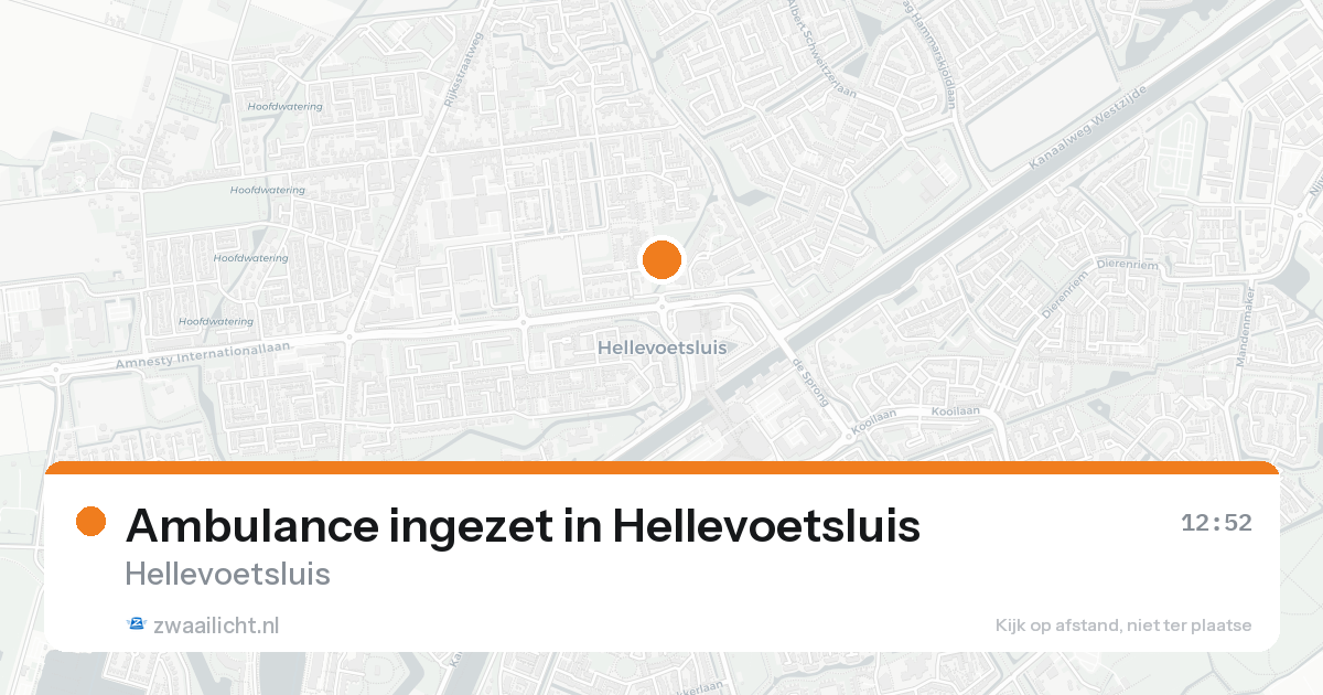 Ambulance ingezet in Hellevoetsluis — 11 jul 2026