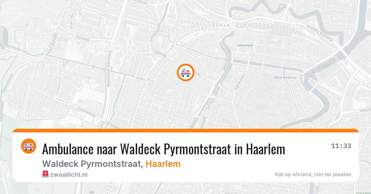 Ambulance naar Waldeck Pyrmontstraat in Haarlem — 30 jan 2026
