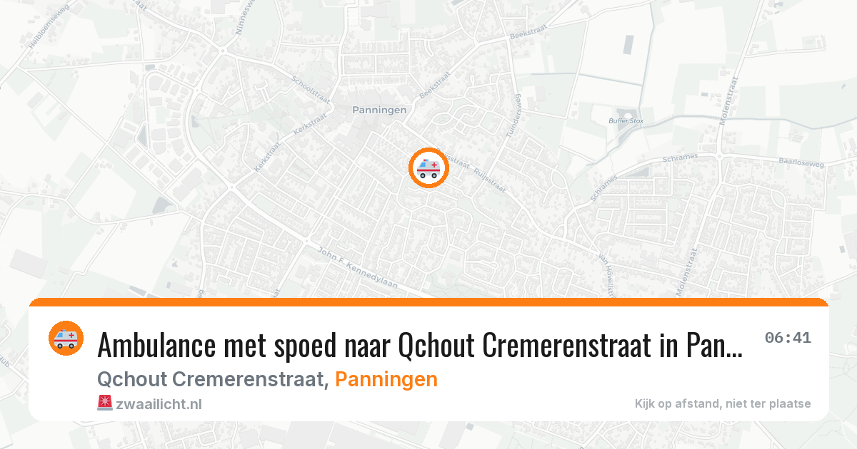 Ambulance met spoed naar Qchout Cremerenstraat in Panningen — 8 jul 2026