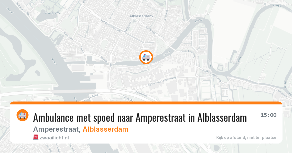 Ambulance met spoed naar Amperestraat in Alblasserdam — 30 jun 2026