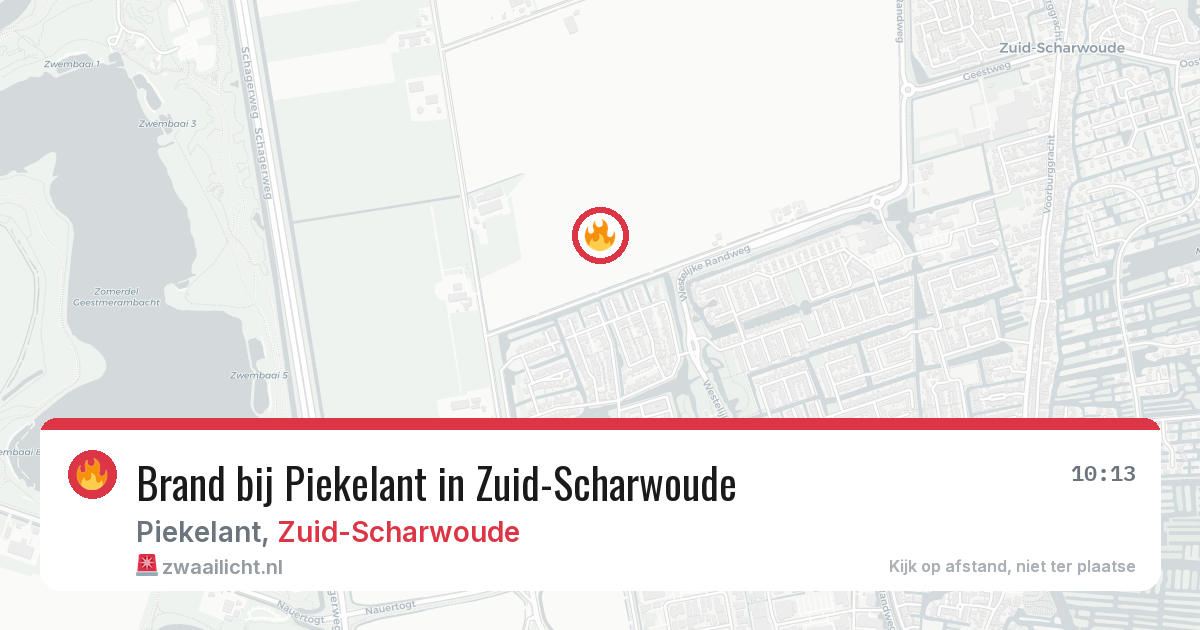 Brand bij Piekelant in Zuid-Scharwoude — 27 jun 2026