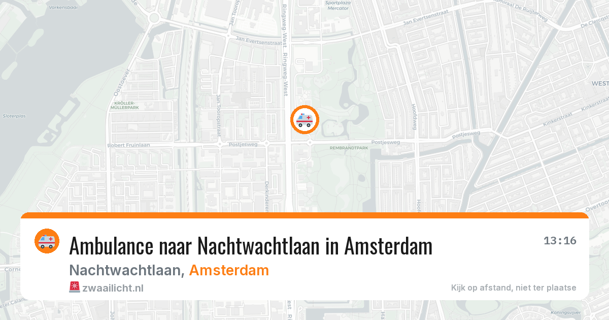 Ambulance naar Nachtwachtlaan in Amsterdam — 21 mei 2026