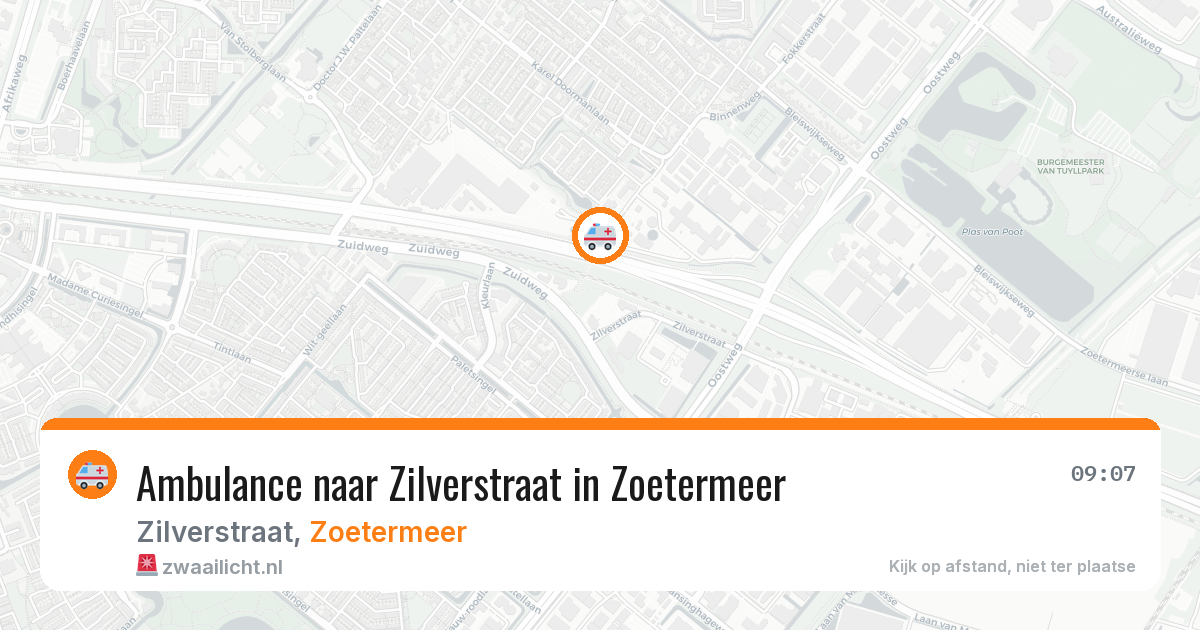 Ambulance naar Zilverstraat in Zoetermeer — 1 jul 2026