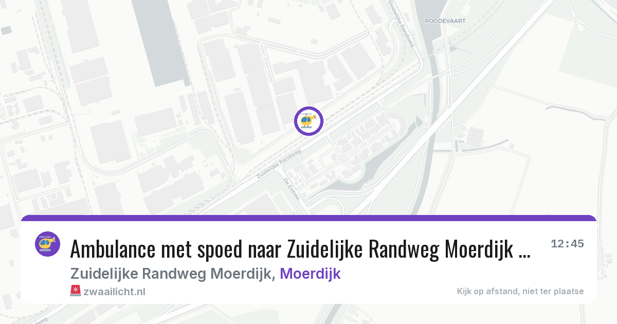 Ambulance met spoed naar Zuidelijke Randweg Moerdijk in Moerdijk — 26 apr 2026