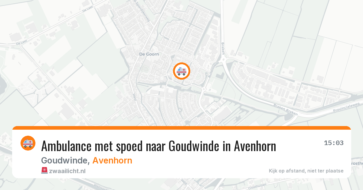 Ambulance met spoed naar Goudwinde in Avenhorn — 7 jun 2026