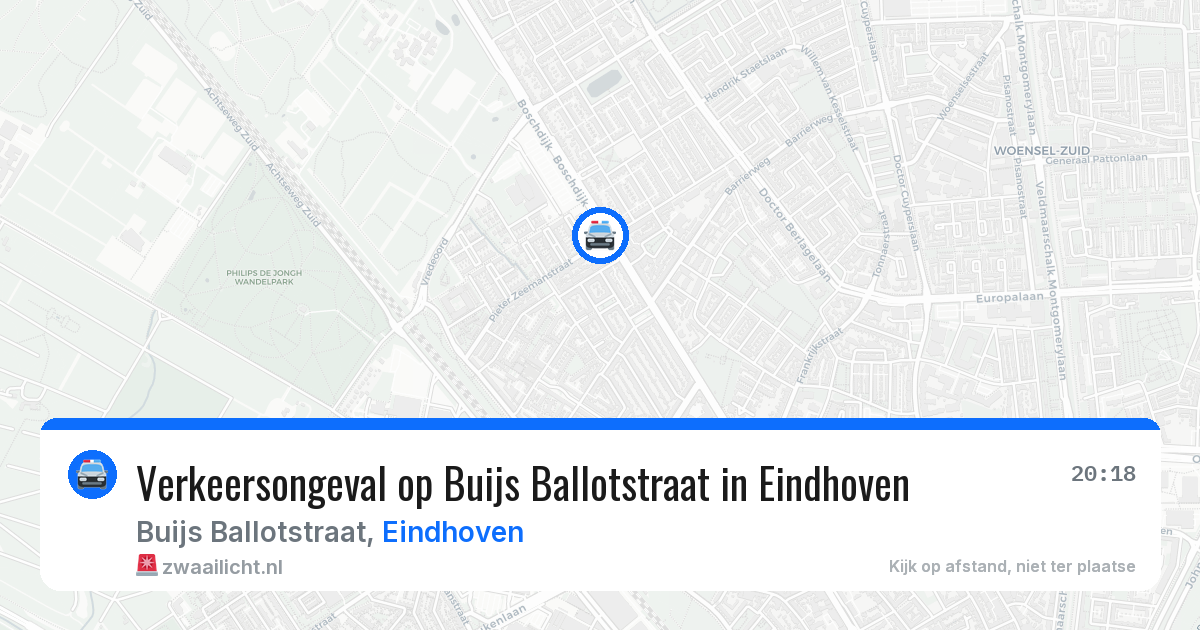 Verkeersongeval op Buijs Ballotstraat in Eindhoven — 8 apr 2026