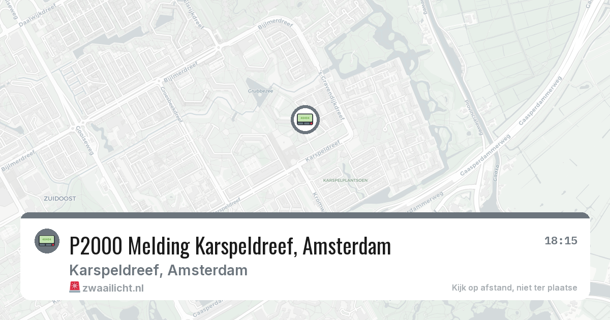 P2000 Melding Karspeldreef, Amsterdam — 10 apr 2026