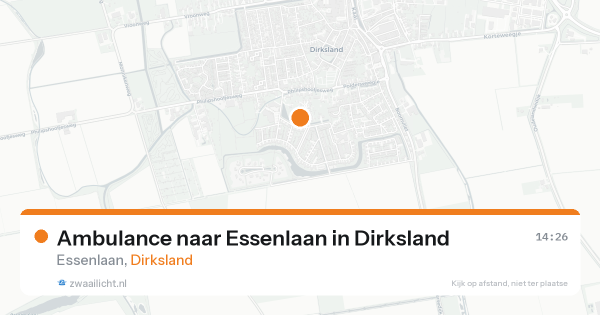Ambulance naar Essenlaan in Dirksland — 18 aug 2026