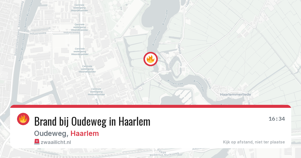Brand bij Oudeweg in Haarlem — 27 jun 2026