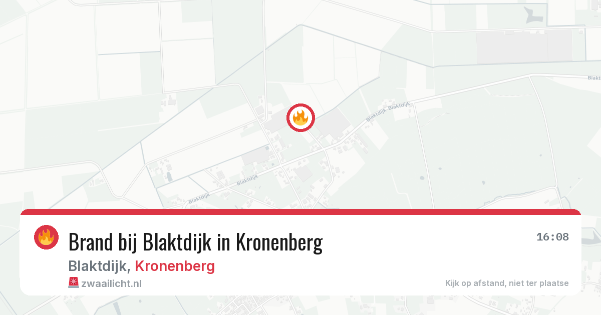 Brand bij Blaktdijk in Kronenberg — 23 jun 2026