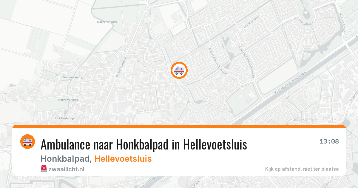 Ambulance naar Honkbalpad in Hellevoetsluis — 15 jun 2026
