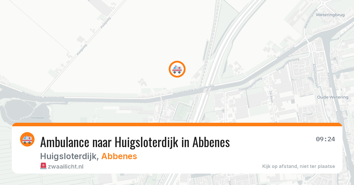 Ambulance naar Huigsloterdijk in Abbenes — 1 aug 2026