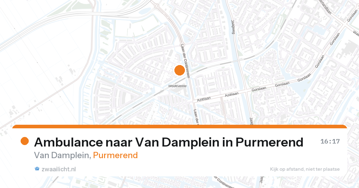 Ambulance naar Van Damplein in Purmerend — 28 aug 2026