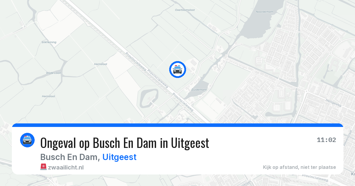 Ongeval op Busch En Dam in Uitgeest — 16 jul 2026