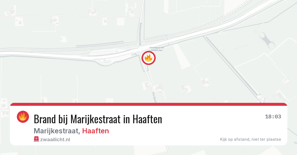 Brand bij Marijkestraat in Haaften — 9 jun 2026