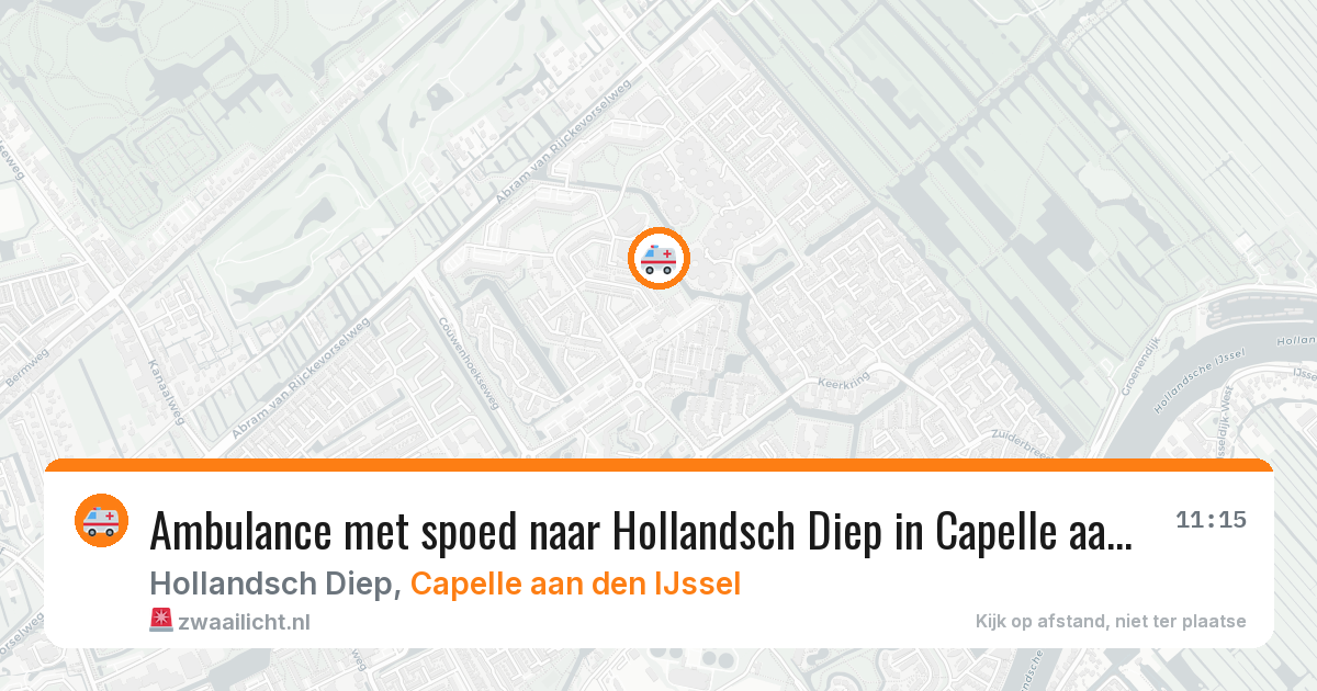 Ambulance met spoed naar Hollandsch Diep in Capelle aan den IJssel — 30 jan 2026
