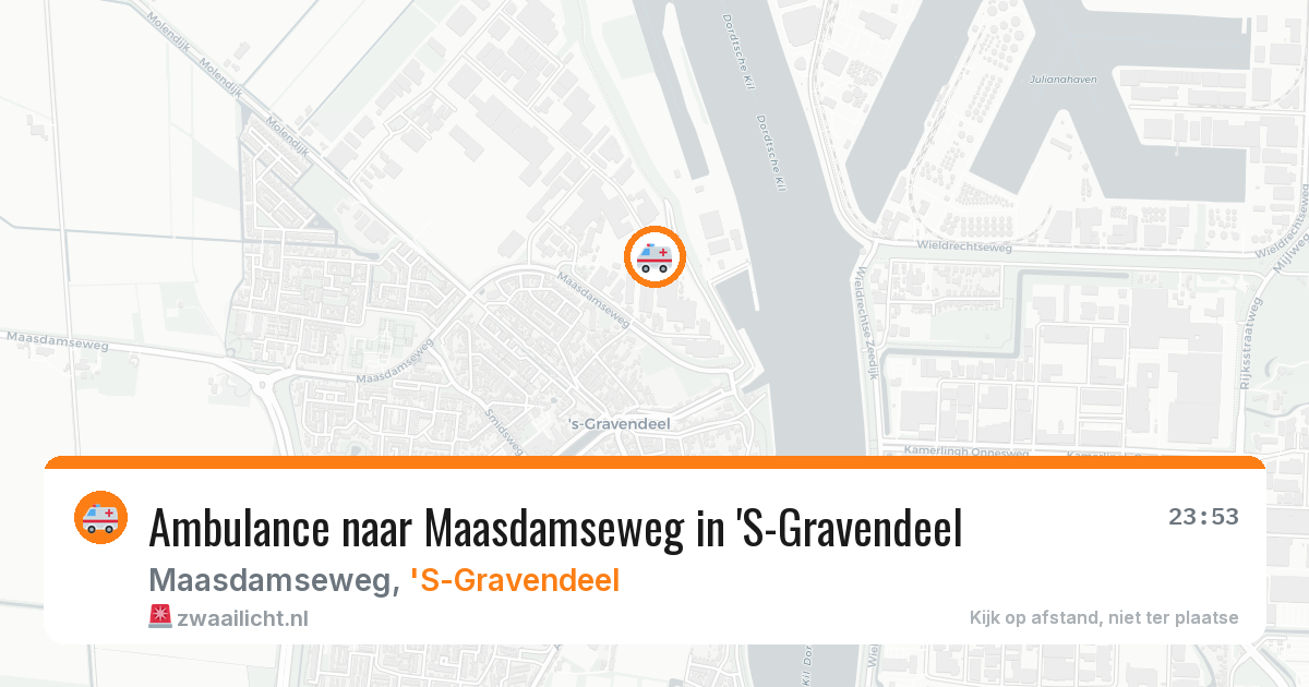 Ambulance naar Maasdamseweg in 'S-Gravendeel — 3 jul 2026