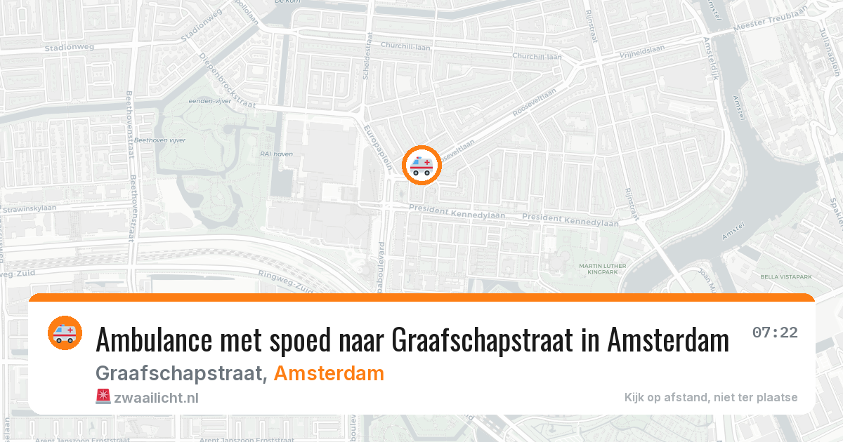 Ambulance met spoed naar Graafschapstraat in Amsterdam — 12 jun 2026
