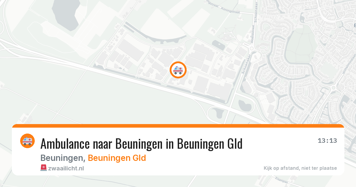 Ambulance naar Beuningen in Beuningen Gld — 16 mrt 2026