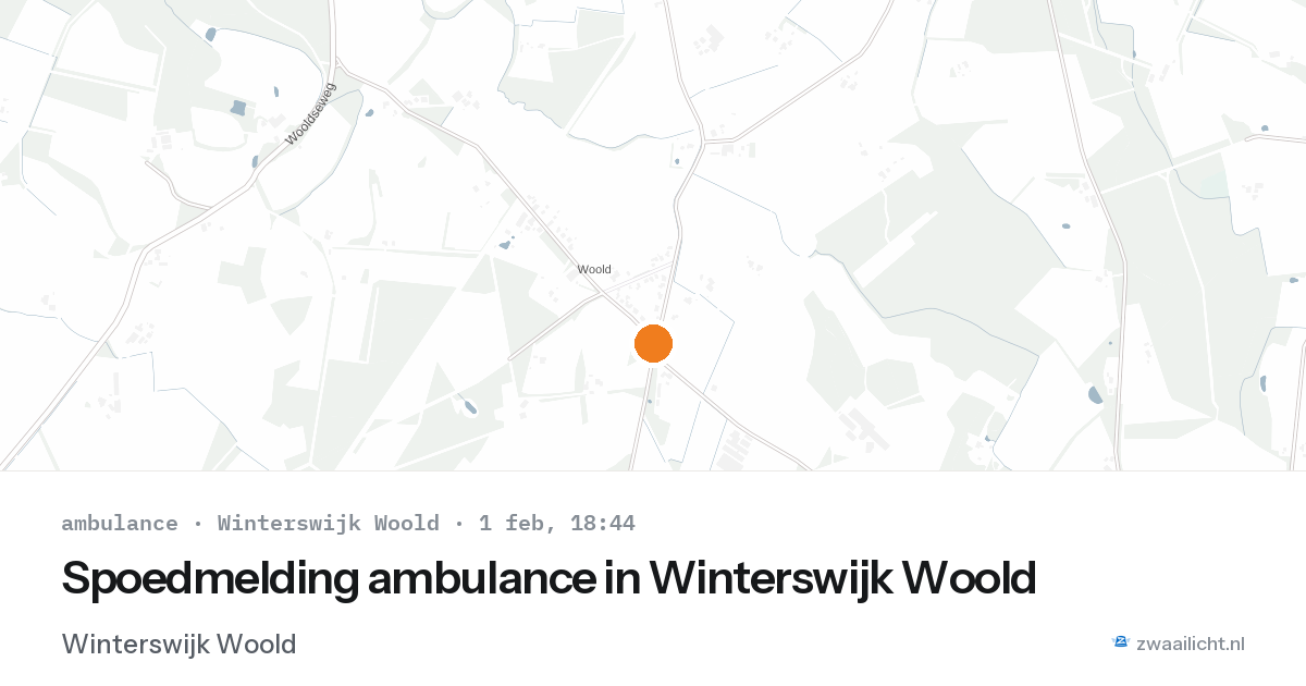 Spoedmelding ambulance in Winterswijk Woold — 1 feb 2026