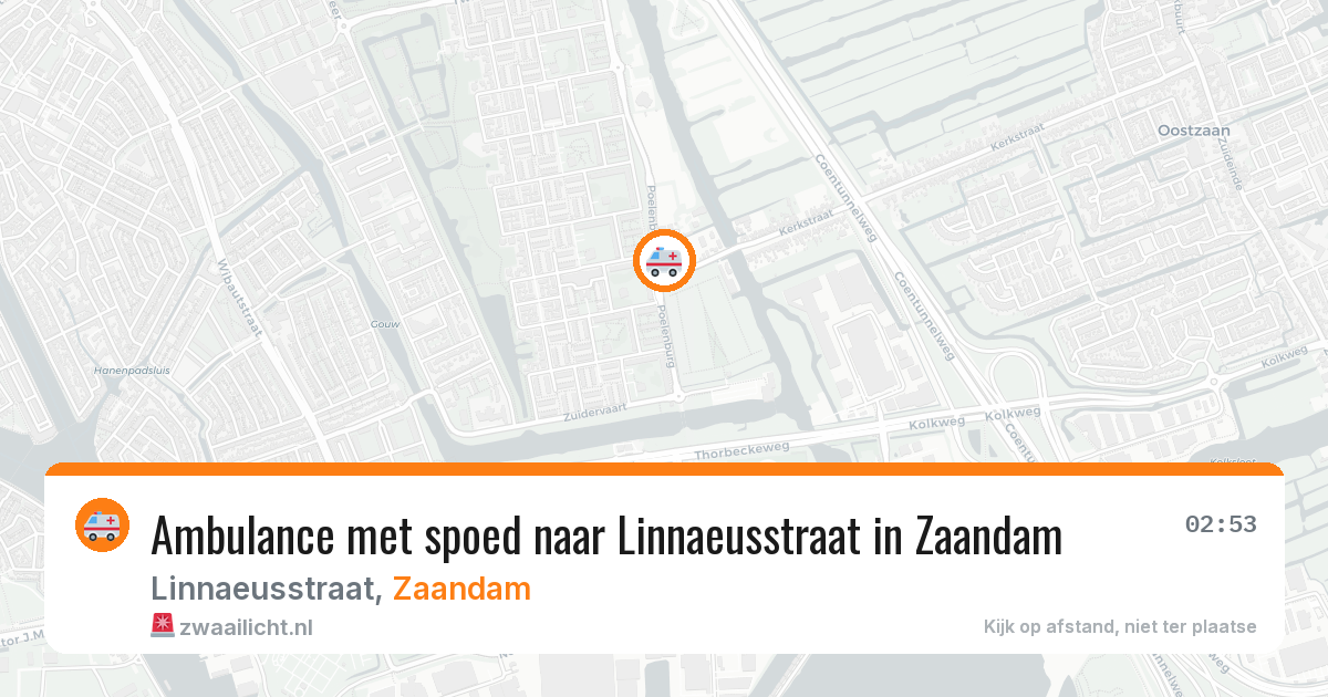 Ambulance met spoed naar Linnaeusstraat in Zaandam — 12 jul 2026