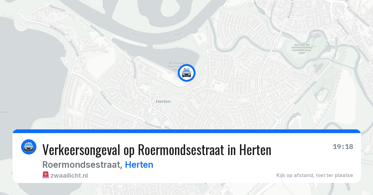 Verkeersongeval op Roermondsestraat in Herten — 25 apr 2026