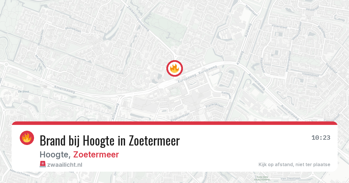Brand bij Hoogte in Zoetermeer — 2 jun 2026