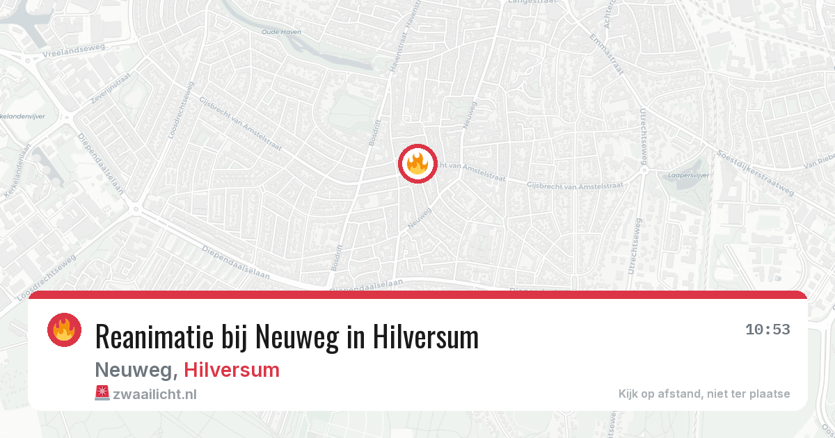 Reanimatie bij Neuweg in Hilversum — 8 aug 2026