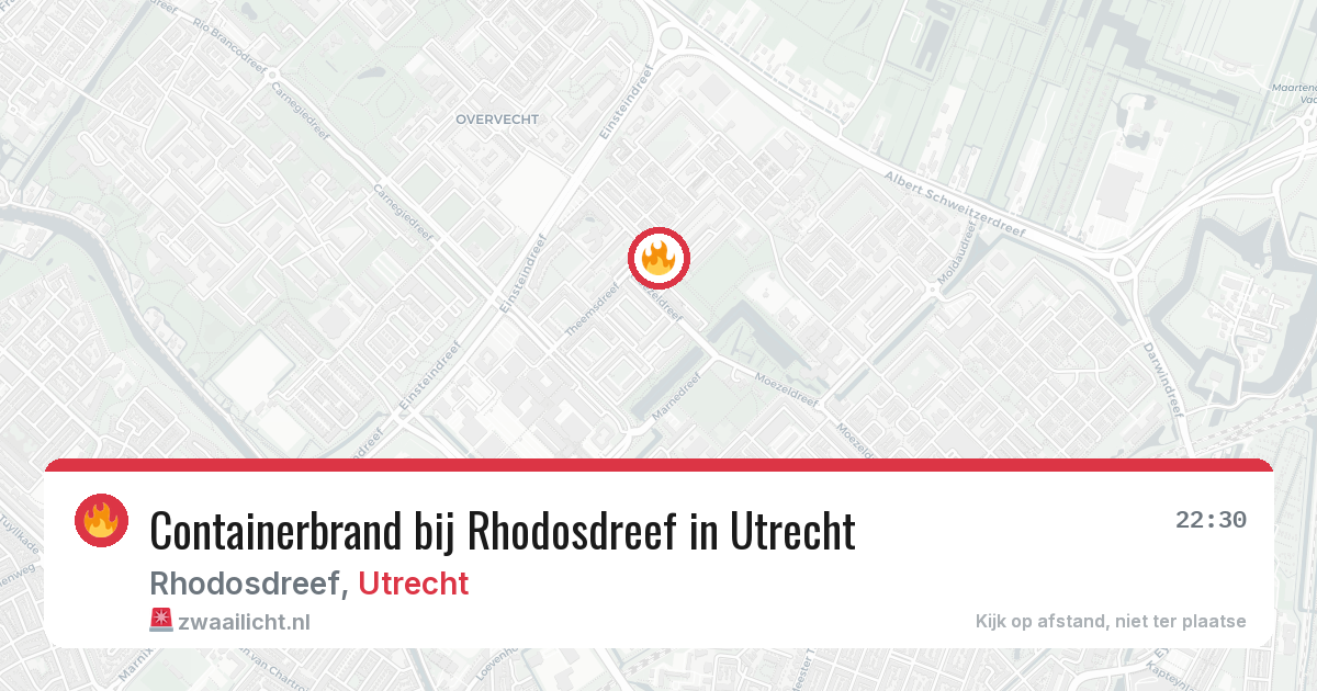 Containerbrand bij Rhodosdreef in Utrecht — 30 mei 2026