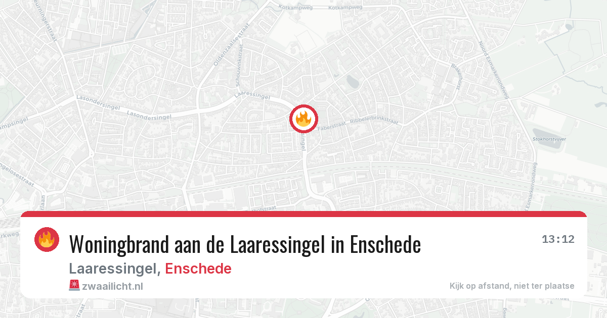 Woningbrand aan de Laaressingel in Enschede — 31 mrt 2026