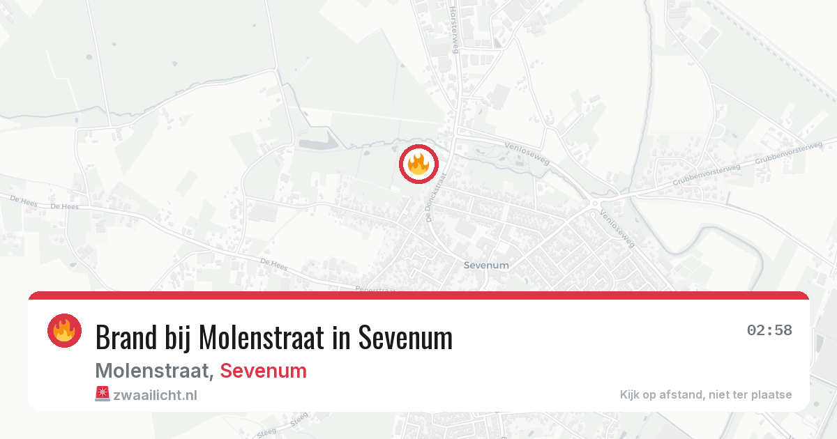 Brand bij Molenstraat in Sevenum — 28 jun 2026