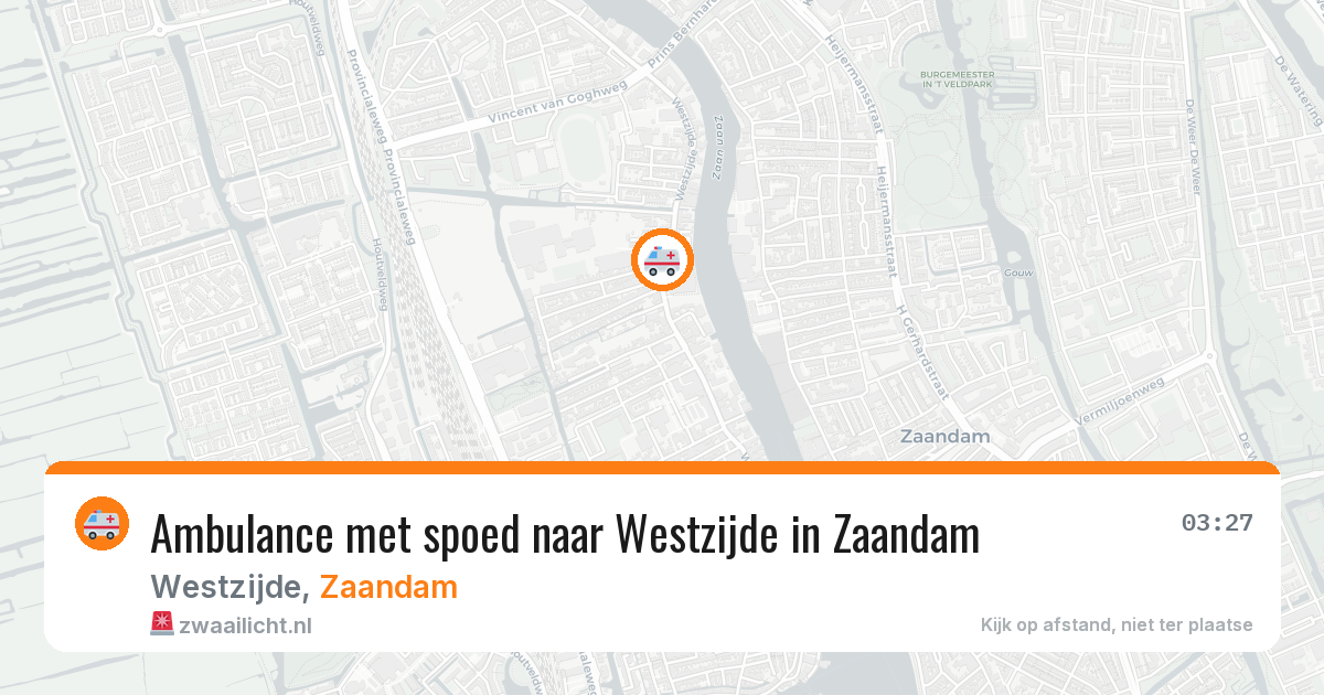 Ambulance met spoed naar Westzijde in Zaandam — 12 jul 2026