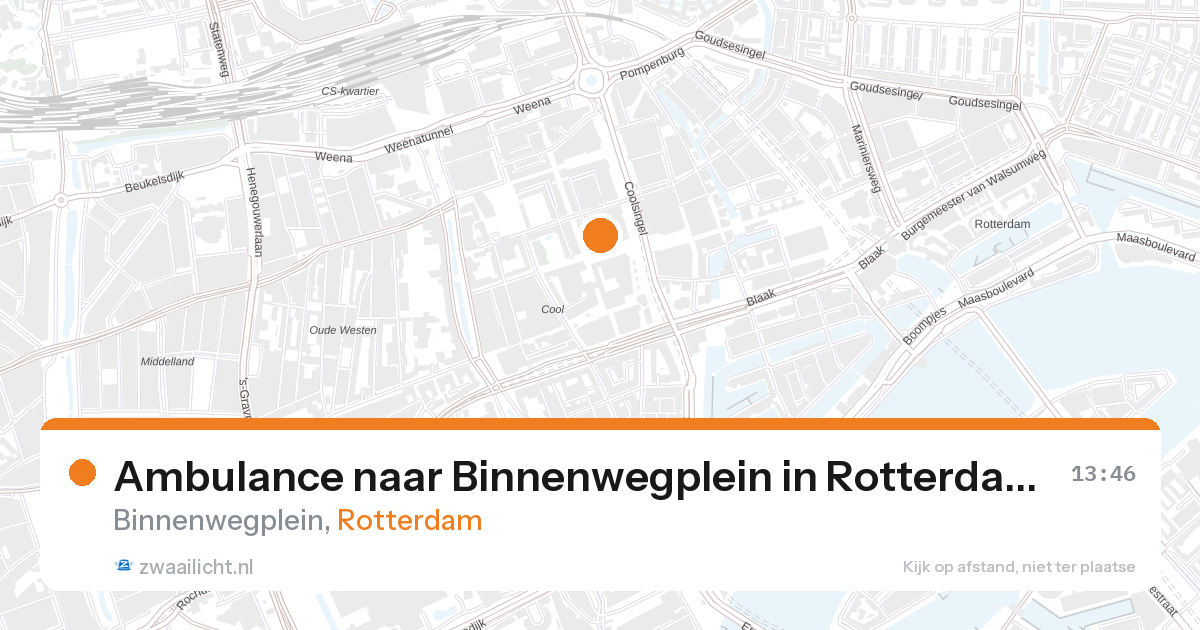 Ambulance naar Binnenwegplein in Rotterdam — 27 aug 2026