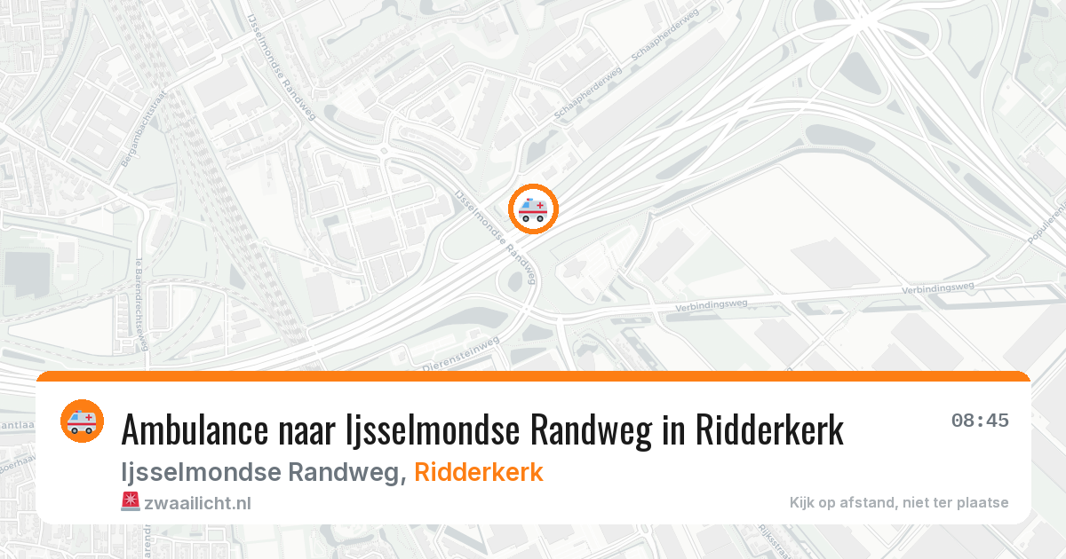 Ambulance naar Ijsselmondse Randweg in Ridderkerk — 23 apr 2026