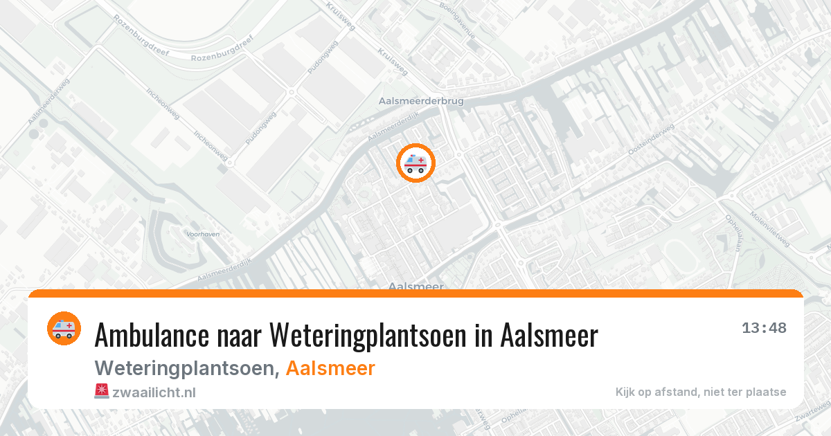 Ambulance naar Weteringplantsoen in Aalsmeer — 13 jul 2026