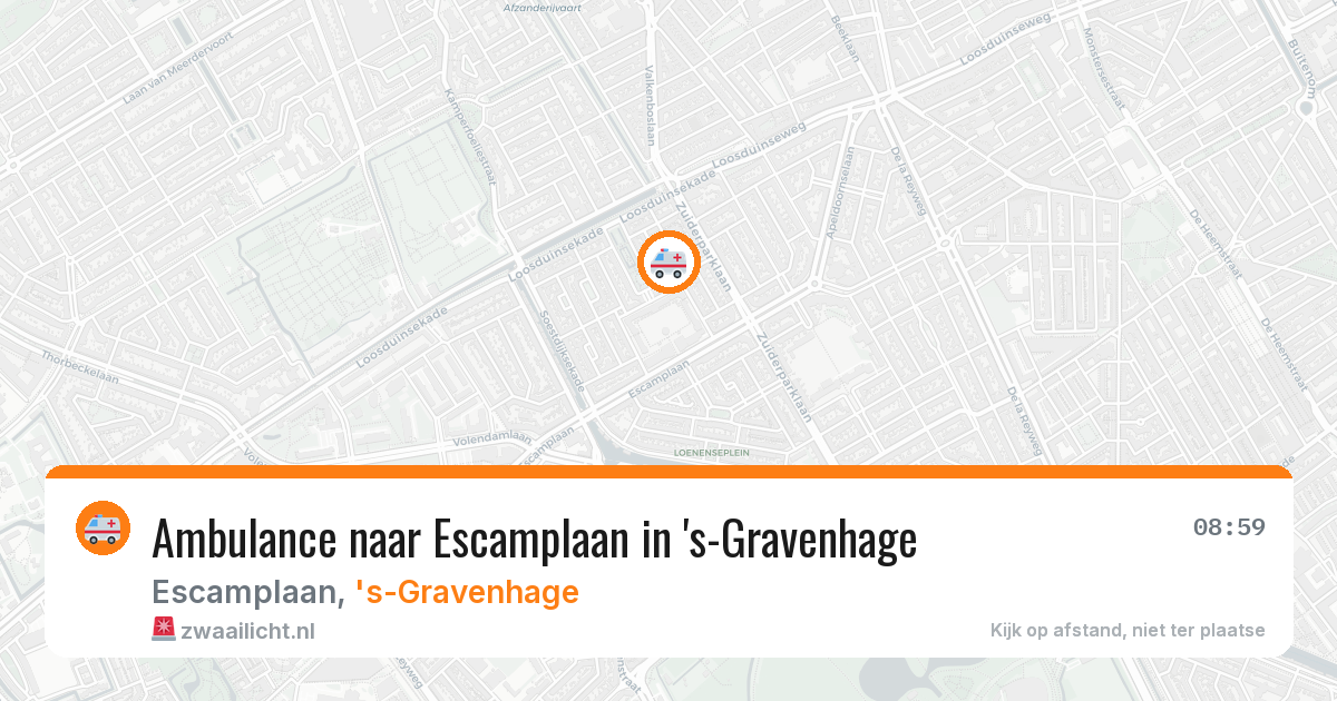 Ambulance naar Escamplaan in 's-Gravenhage — 13 mrt 2026