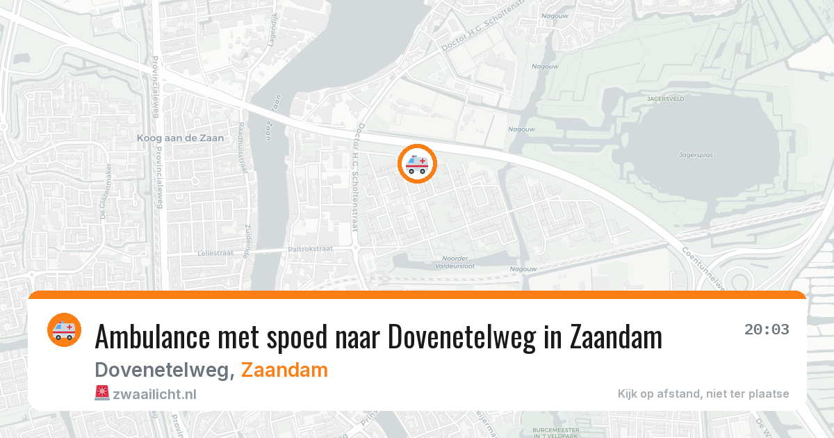 Ambulance met spoed naar Dovenetelweg in Zaandam — 13 jun 2026