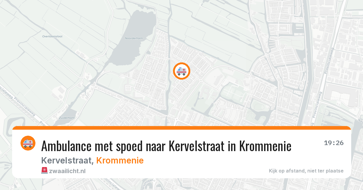 Ambulance met spoed naar Kervelstraat in Krommenie — 27 jan 2026