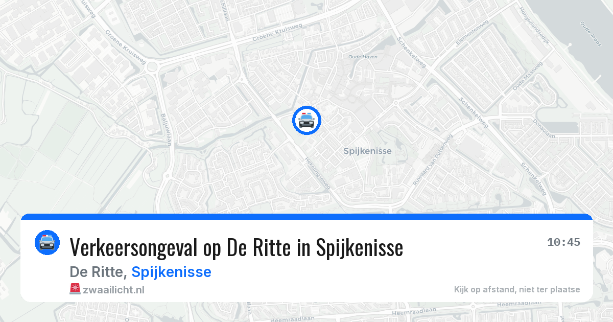 Verkeersongeval op De Ritte in Spijkenisse — 9 feb 2026