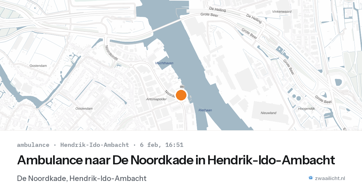 Ambulance naar De Noordkade in Hendrik-Ido-Ambacht — 6 feb 2026