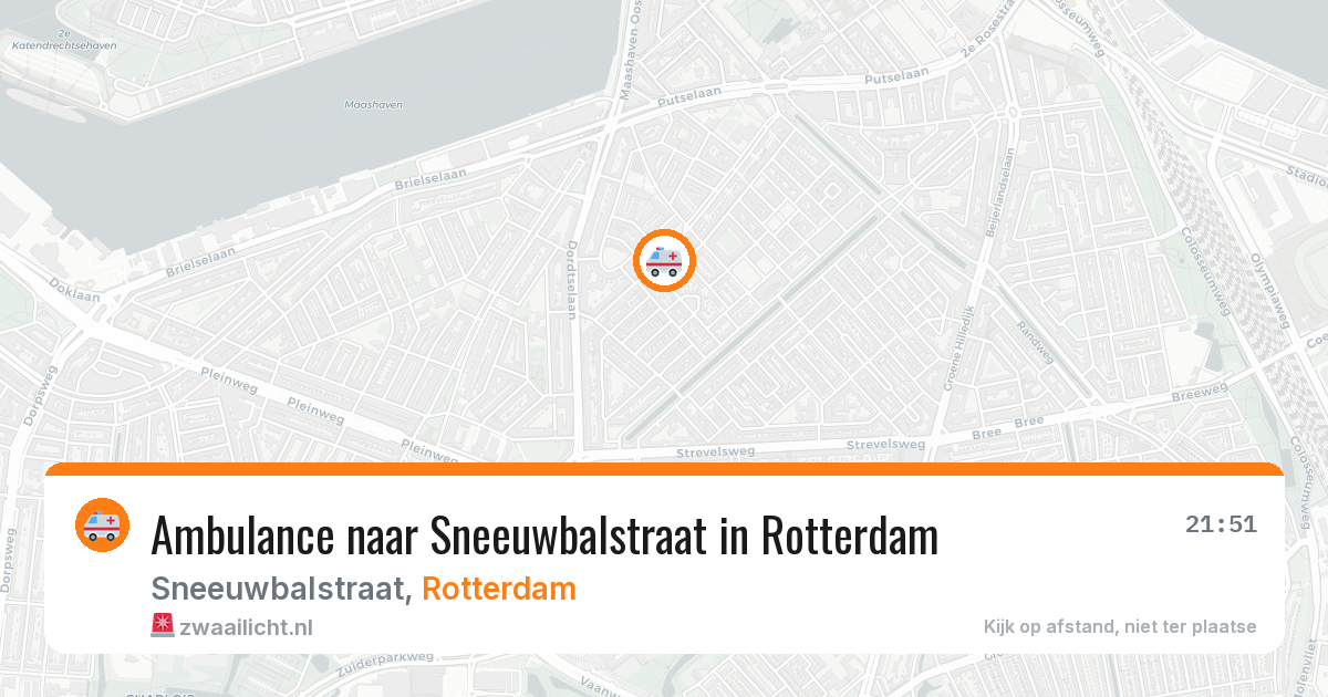 Ambulance naar Sneeuwbalstraat in Rotterdam — 14 jun 2026