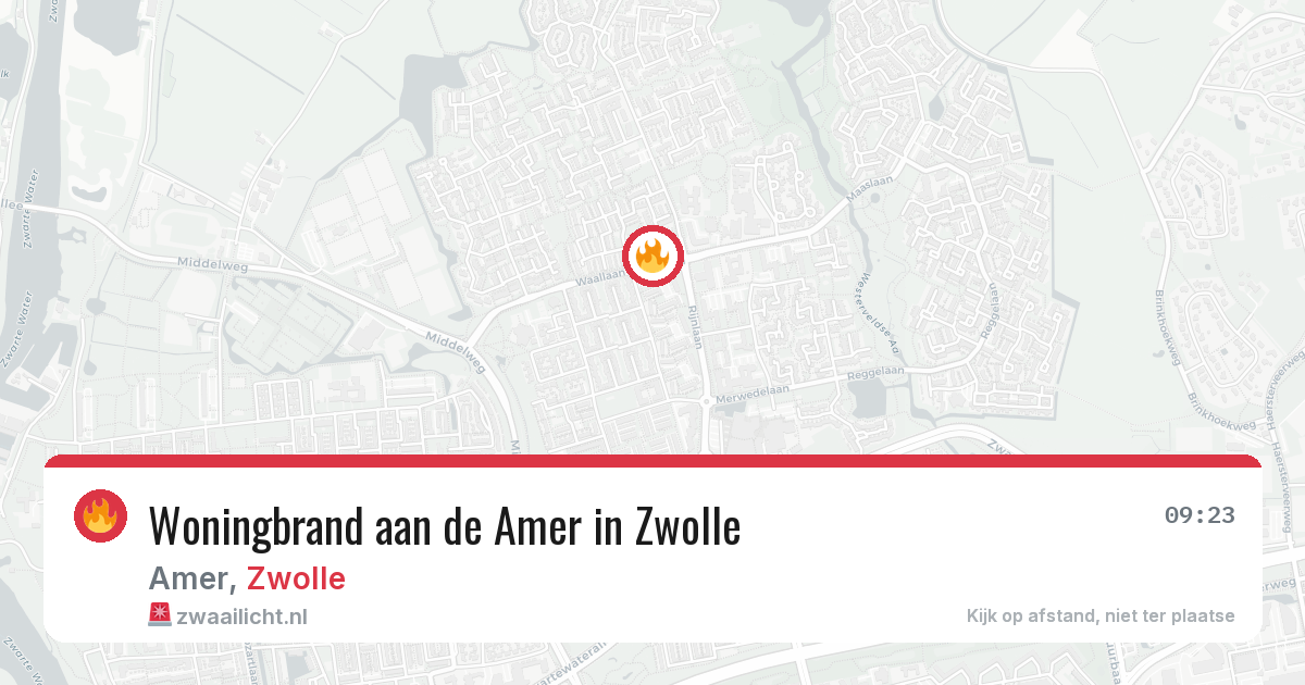Woningbrand aan de Amer in Zwolle — 22 mei 2026