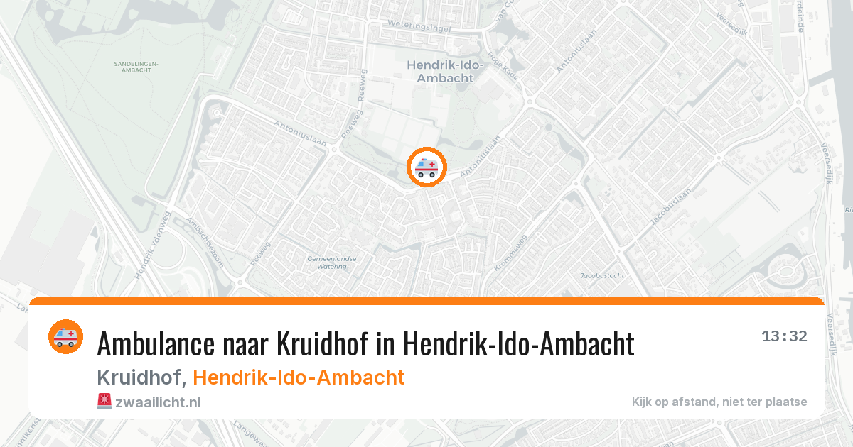Ambulance naar Kruidhof in Hendrik-Ido-Ambacht — 18 mei 2026